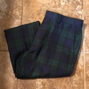 Green/Blue Plaid Suit Pant